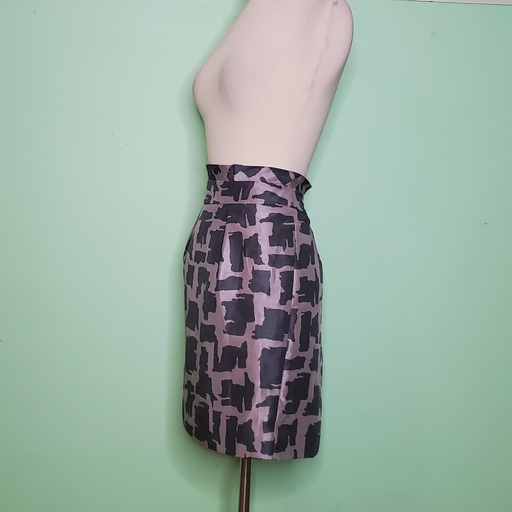 Banana Republic Petite Black & Gray Mini Skirt - Picture 3 of 6